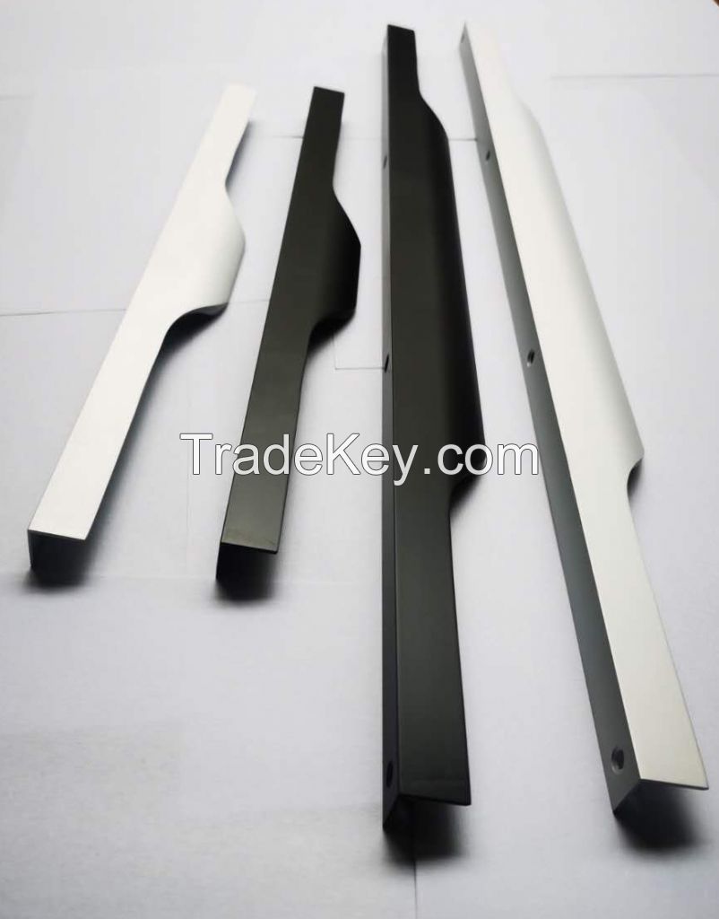 Chinese aluminum profile hidden edge pull handle for furniture kitchen cabinet