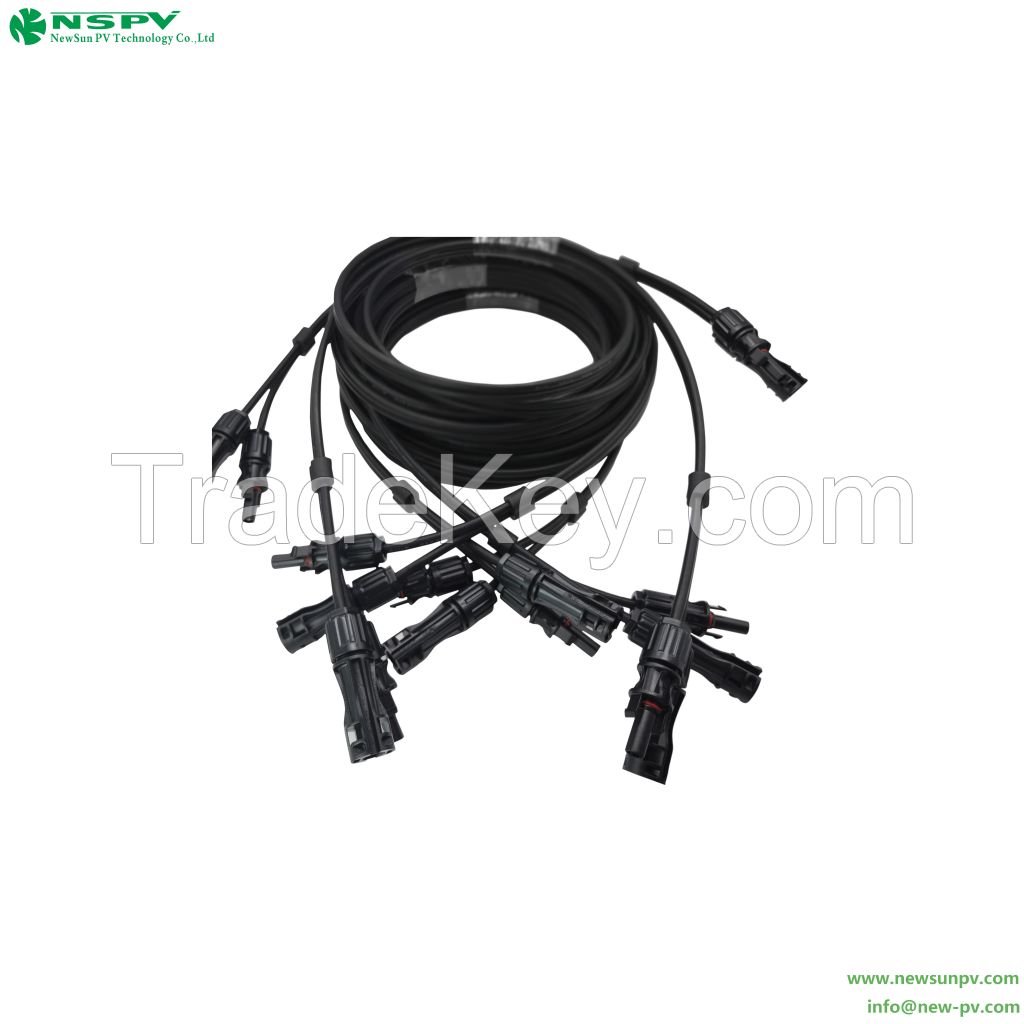 Wholesale Twin Cable With Solar Connector Extension Tinned Copper Cable With Solar Connector