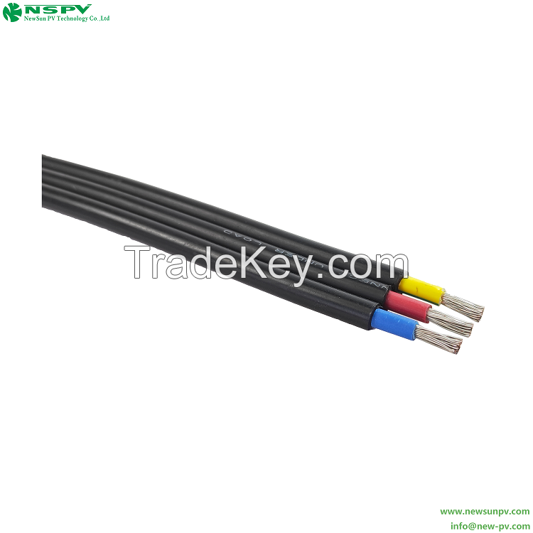Solar Cable 3 cores cable Tinned copper XLPE Insulation 1.8KVDC 1.5-6mmsq