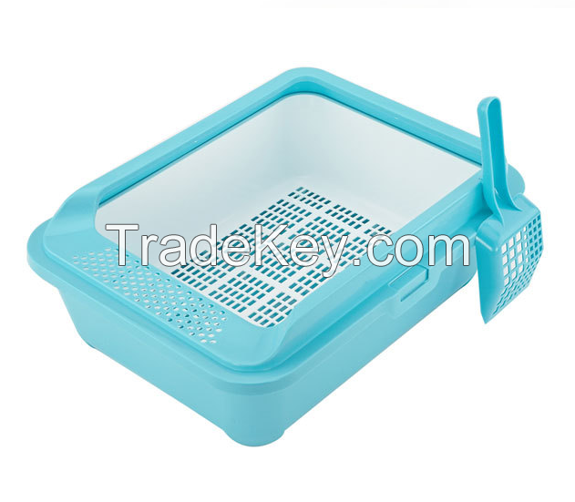 Eco-friendly PP Cat Litter Box with Litter Scoop pet grooming supplies