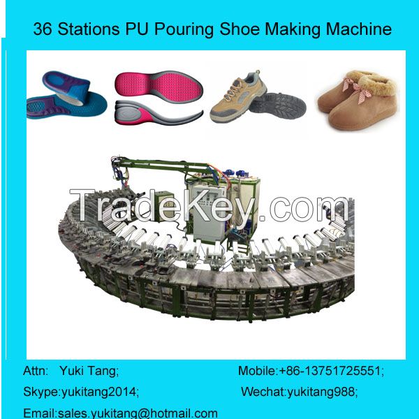 Double/Single Density Shoe Sole PU Pouring Machine With Semi-Auto Production Line