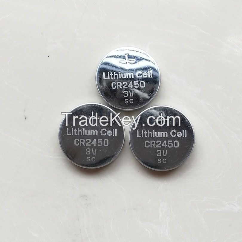 High quality 100% fresh CMOS CR2450 Lithium Button Cell Battery 3 Volt Coin Cells CR 2450