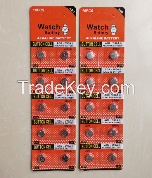 AG2 LR726 396 SR726 196 1.5V Alkaline Button cell batteries for Watches
