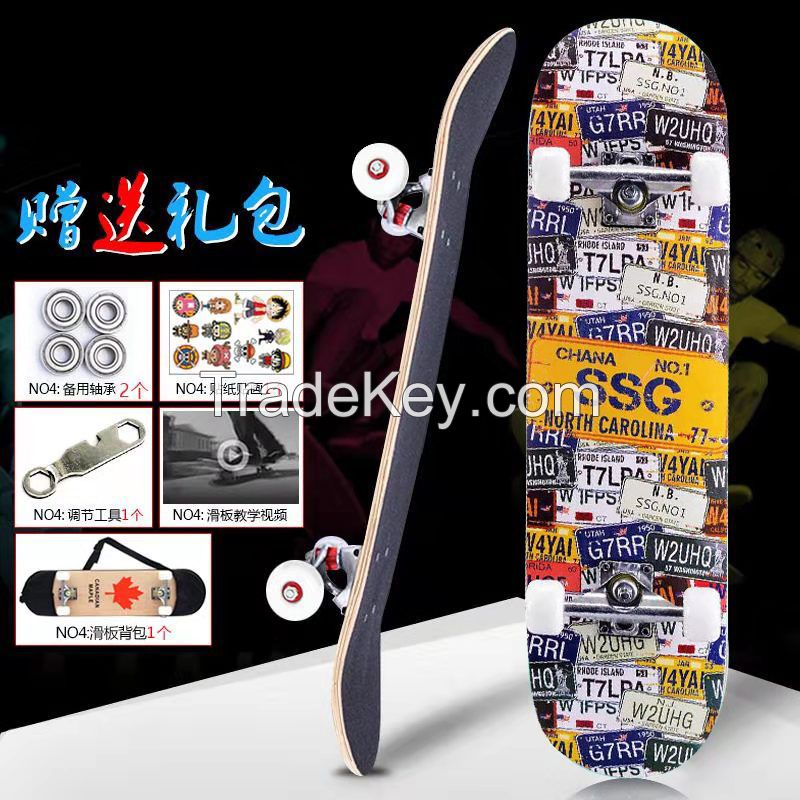 Top Quality Chinese Maple Customized Color Graphic Printed Complete Skateboard