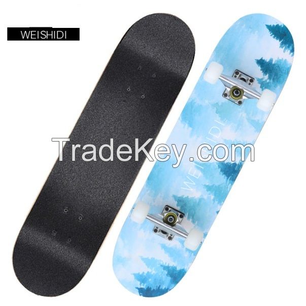 Chinese Maple Complete Skateboard Decks Double Kick Skateboard with ABEC-7 Bearing