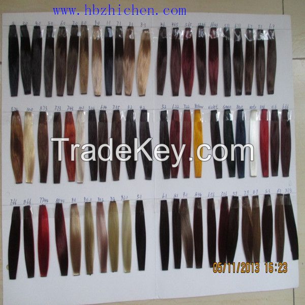 hair bulk for hair color swatch book use