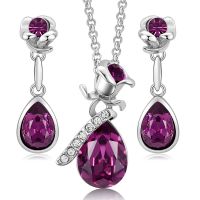 crystal jewelry sets made of bass women party jewelry