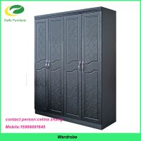 cheap folding cupboard melamine 4 door wardrobe