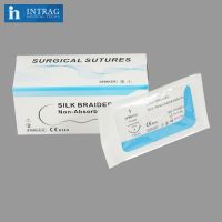 Manufactory Non-Absorbable Surgical Suture Silk Braided Suture INTRAG With CE ISO Certificate