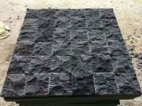 G684 (Pearl black) natural spilt cube stone