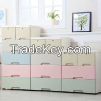 Kids Plastic Drawer Cabinet Home Storage Cabinet With Wheels