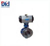 Carbon Steel Pneumatic Or Electric Operated With Mental Seated Grooved Butterfly Valve For Water Oil Or Gas