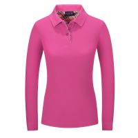 wholesale high quality long sleeve womens polo t-shirt for business wear