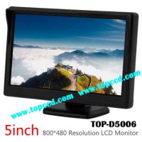 TOPCCD 5 inch Dash Mount car LCD Monitor with 2CH video inputs (TOP-D5006)