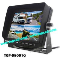 TOPCCD 8-inch Vehicle Quad monitor for bus/trailer/truck (TOP-D8001Q)