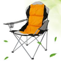 Large Size Outdoor Folding Beach Chair with Cotton Filling for Fishing Camping Picnic or Garden Use