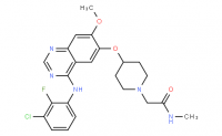 AZD8931, Sapitinib  2-(4-((4-((3-chloro-2-fluorophenyl)amino)-7-methoxyquinazolin-6-yl)oxy)piperidin-1-yl)-N-methylacetamide