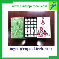 Custom Christmas Advent Calendar Little Drawers Box Chocolate Cookie Perfume Cosmetic Container Gift Box