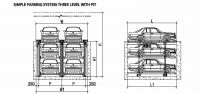 PUZZLE PARKING SYSTEM THREE LEVEL WITH PIT PSH-2+1