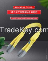polyester flat webbing sling  3T  EN1492-1  CE, GS CERTIFICATE