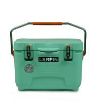 Hot sale stock cheap 25QT plastic rotomolded ice cooler box with handle