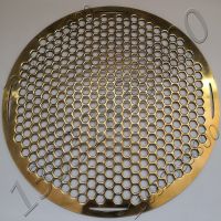 Easygo Round Perforated Metal Plate Square Hole Brass BBQ Grill