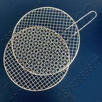 Stainless steel wire square hole crimped wire mesh welded round bbq grills