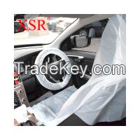 Custom logo LDPE plastic disposable car seat cover set 3 in 1