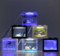 Sell Fish tank with led lighting at night