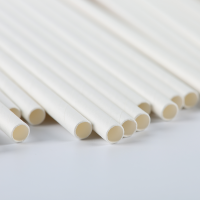 Quick Delivery High Quality Disposable Biodegradable Food Grade Boba Sharp Or Flat End 6mm Paper Drinking Straw
