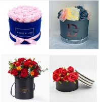 Wholesale round shape flower boxes, circle boxes gift flowers box with handle
