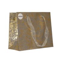 Wholesale hot stamping personalized paper bags with custom logo, paper bags with ribbon