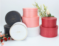 Eco-friendly recyclable cardboard paper tube packaging custom logo round flower box