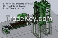 Plywood hot pressing machine 800T 20-50 layers