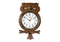 Factory Supply Classic Antique Mini Pendulum Wall Clock, Wood Simulated Vintage Bronze Texture, Non Ticking Silent Sweep Quartz Movement Country Style OEM are welcome