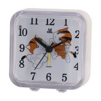 Factory Supply Small Battery OperatedAlarm Clock Silent Non Ticking Ascending Beep Sounds, Snooze Light Functions Easy Set