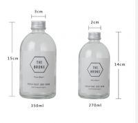 round clear glass bottles