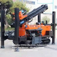 100-600M Borehole Crawler Pneumatic DTH Deep Water Well Drilling Rig Machine With Air Compressor
