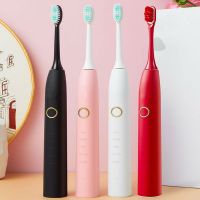 5 Modes Rechargeable Electric Toothbrush with 2 Brush Heads and Travel Case
