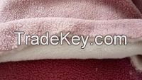 Teddy fleece and pv plush lamination for garment textile or pet beds