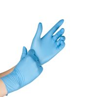 Nitrile gloves blue color