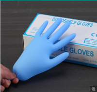 Wholesale Manufacturers Coated Cheap Prices Blue Examination Disposable Black Nitrile Gloves Medical Powder Free