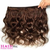 Light Brown body wave human hair bundles hair weft hair weaving factory