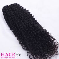 Natural Color Kinky Curly human hair weft hair weaving hair bundles from China