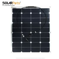 Solarparts 18V60W ETFE Semi Flexible Solar Panel For Car Boat Outdoor And Batteryarger Ch