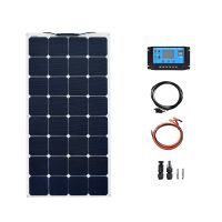 Solarparts 18V 100W Portable Solar Energy Solar Kit For RV Boat Caravan