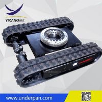China best price Rubber track undercarriage with slewing bearing for excavator drilling rig crusher crawler robot by YIKANG