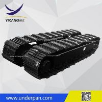 Mobile crawler crusher chassis rubber pad undercarriage with steel track from China