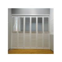 High quality interior plastic shutter PVC finish shutters eyebrow horizontal top shutters