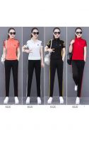 Monisa Lady Summer Sports Leisure Colorful Suit With Half Zipper